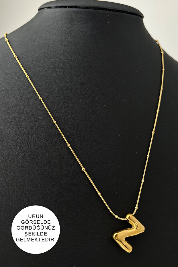 Steel Z Letter Balloon Pendant (Letter:1.5cm Chain:44+5)