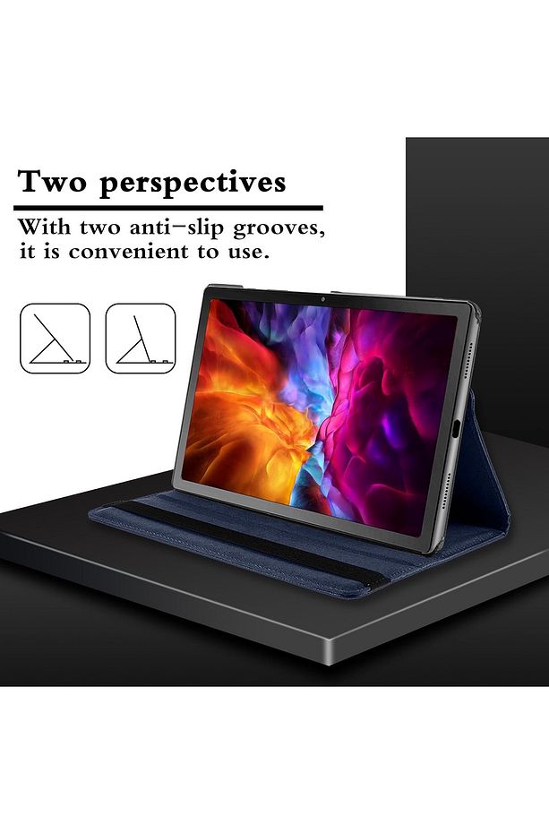 Huawei Matepad Se 11 Inç Tablet Kılıf 360 Döner Pu Deri Standlı Kapak Ekran Koruyucu ve Kalem Set - 4