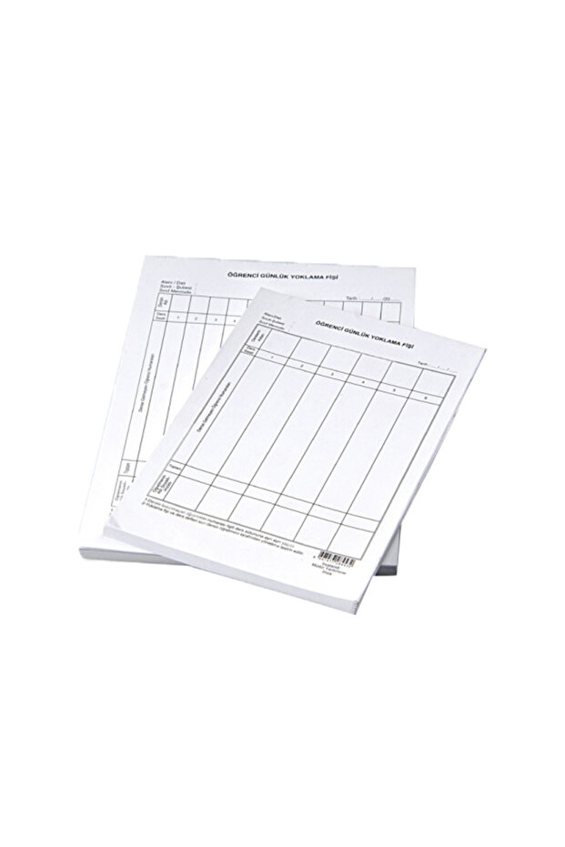 Öğrenci Yoklama Fişi 8 Derslik 100 Lü (12 ADET) - 1