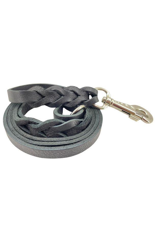 Premium Hakiki Deri Örgü Köpek Gezdirme Kayışı,köpek Tasması,gezdirme Yağlı Deri, 150x1.4cm - 2