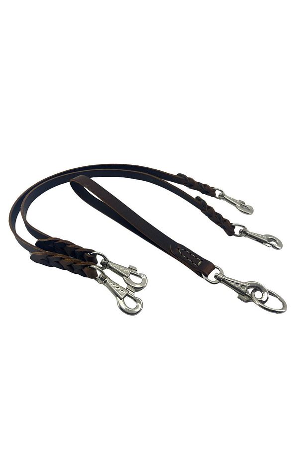 Premium Hakiki Deri (ikili) Çift Ve Tek Köpek Gezdirme Kayışı, Kısa Eğitim Kayışı 120x1.6 - 1