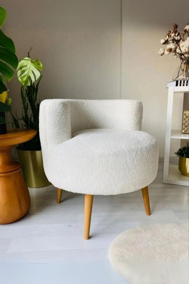 Elegant Comfort Çay Seti Tek Berjer Puf Takımı - 1