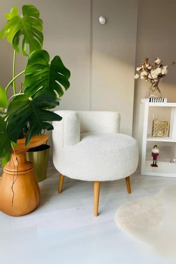 Elegant Comfort Çay Seti Tek Berjer Puf Takımı - 3