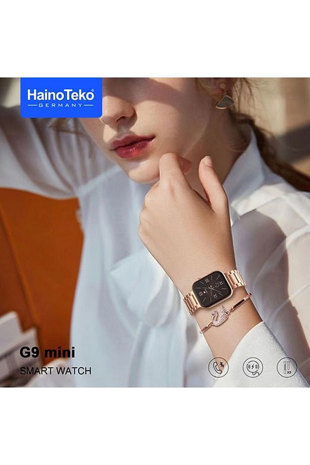 1.5" - 2" Haino Teko G9 Mini 3 Kordonlu Ve Aksesuarlı Akıllı Saat 300-400 mAh Yok Altın 1 Yıl Altın - 3