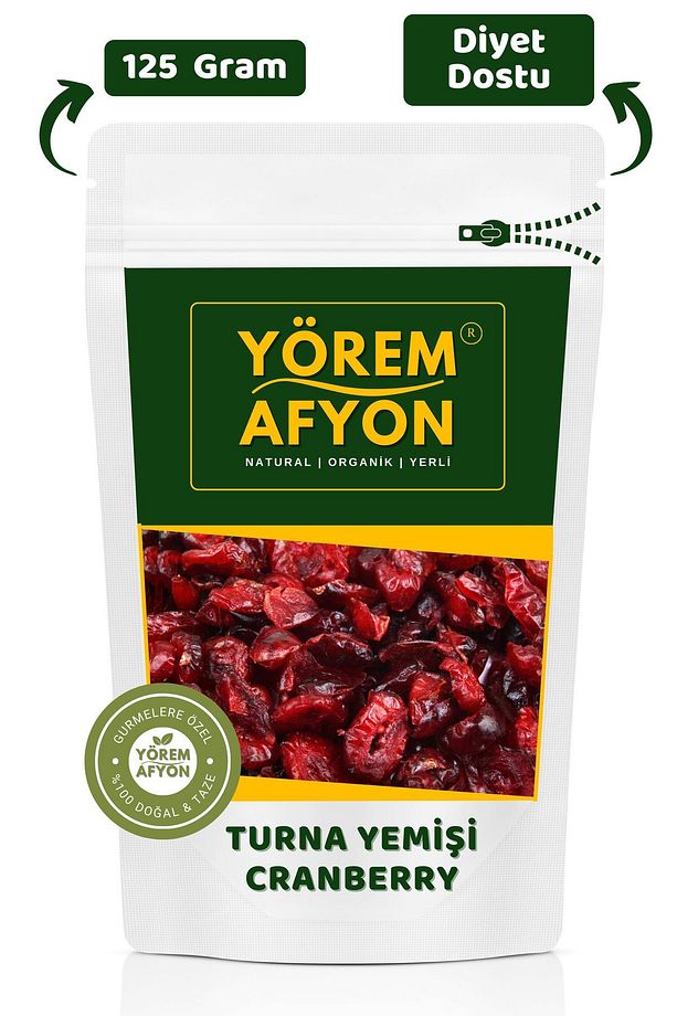 Diyet Dostu Glütensiz Turna Yemişi Kurusu, Cranberry, Yaban Mersini {vaccinium Macrocarpon} | 125gr. - 1