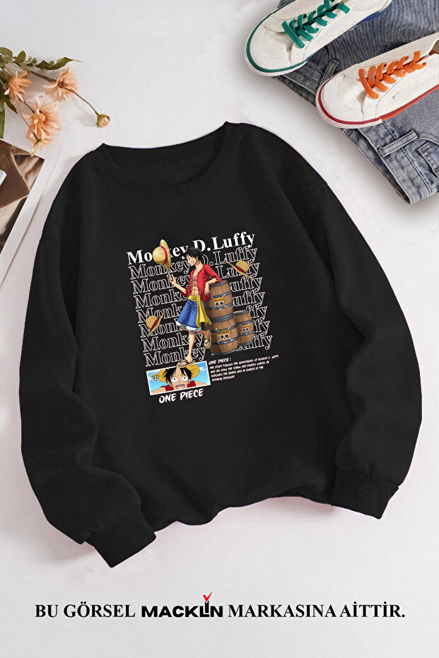 Monkey D Luffy Anime Printed Unisex Sweatshirt - Crew Neck