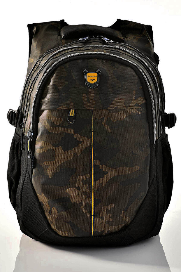 2235 حقيبة ظهر مدرسية منقوشة باللون الذهبي - 1