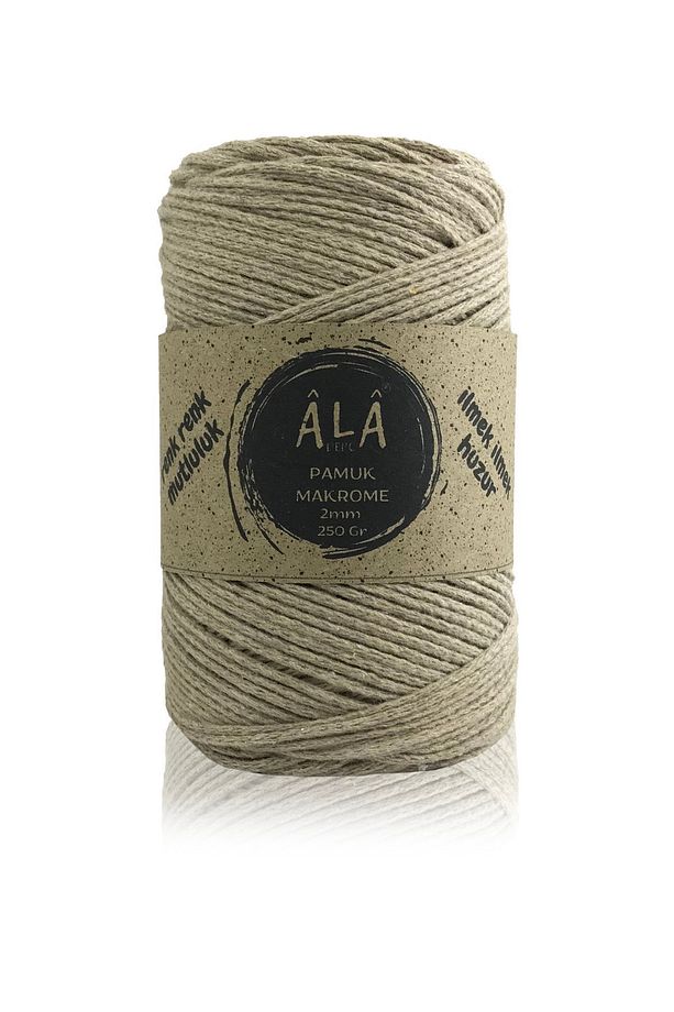 Koton Pamuk Makrome İpi 2mm Cotton Zincir Makrome Çanta İpi Supla İpi Koton İp 250 Gram - 3