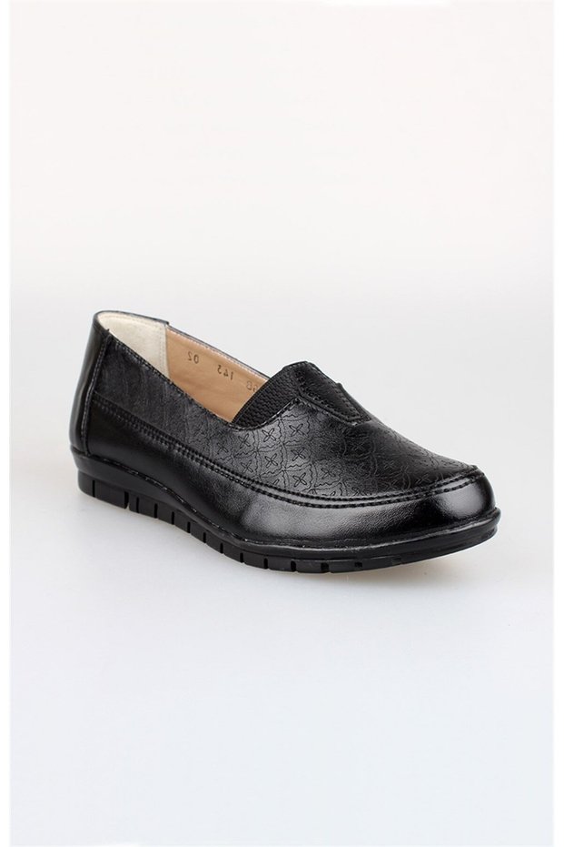 Edik Daily and Mother's Shoes Genuine Leather Lining Heel Cushioning System M143 Black