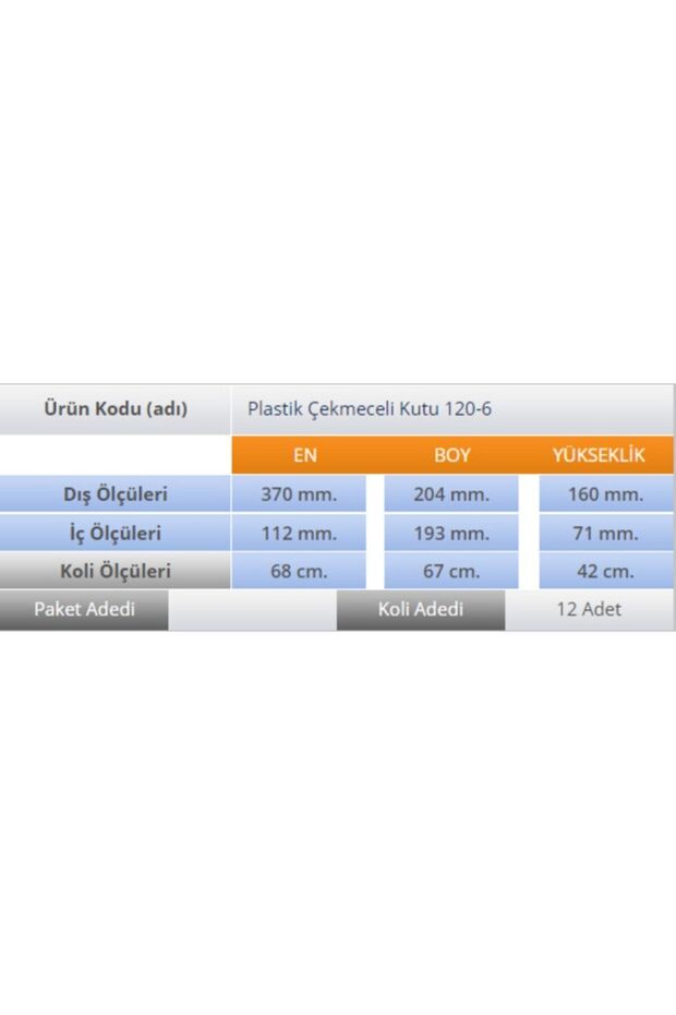 Çekmeceli Kutu 120-6 - 2