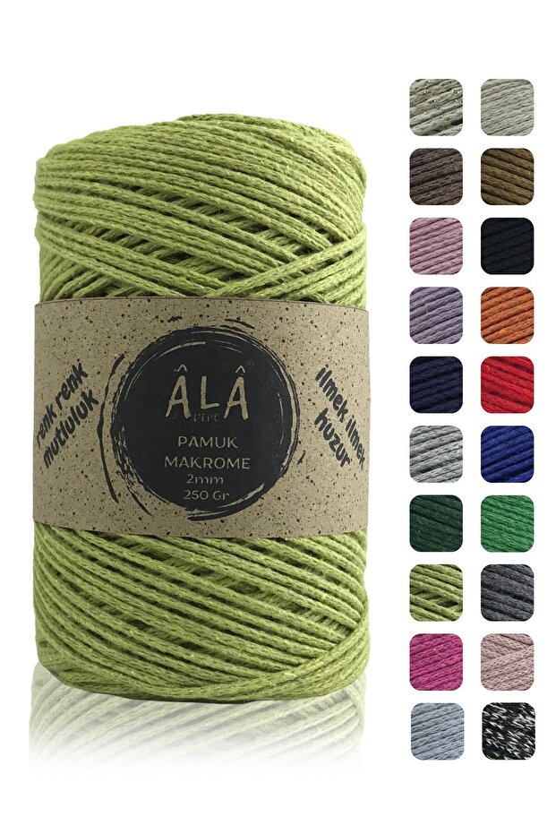 Koton Cotton Macrame Cord 2mm Cotton Chain Macrame Bag Cord Supla Cord Cotton Cord 250 Grams