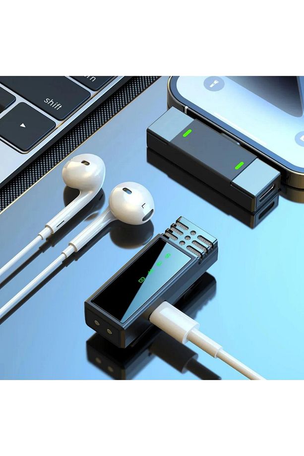 LOBO Dijital  Ekranlı  Yaka Mikrofonu Type-C 2'li Kablosuz Youtube Tik Tok 2 Adet Yeni Nesil - 2