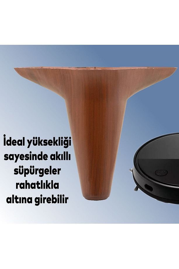 Aspen Lüks Mobilya Kanepe Koltuk Tv Ünitesi Baza Yükseltici Ayağı Ayakları 12 Cm Ahşap Desenli Ayak - 5