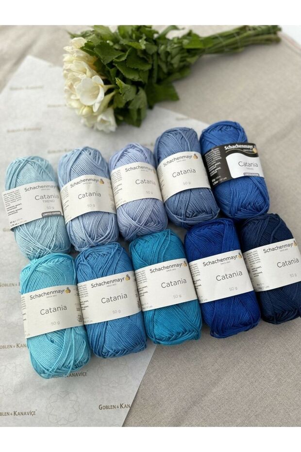 Catania Knitting and Amigurumi Yarn Blue Tones