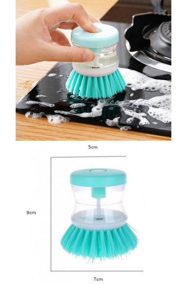 Çok Amaçlı Deterjan Hazneli Fırça Mutfak Ocak Banyo Lavabo - 6