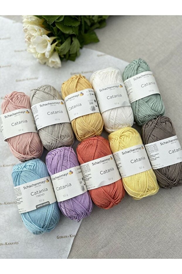 Catania Knitting and Amigurumi Yarn Pastel Colors