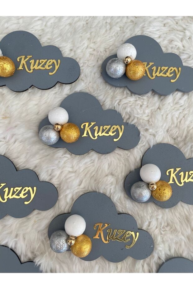 5 Pieces Baby Gift Cloud Magnet Baby Birth Magnet Gift
