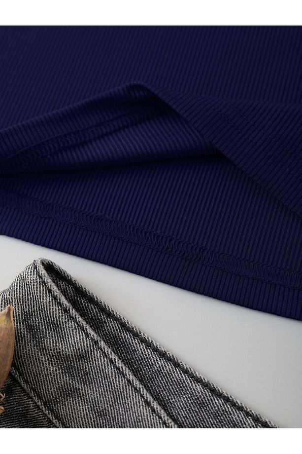 Kadın Askılı Fitilli Basic Pamuklu Crop Atlet - 3