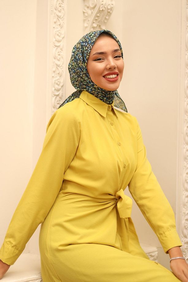 Karanfil Desen Soft Pamuk Eşarp - 2