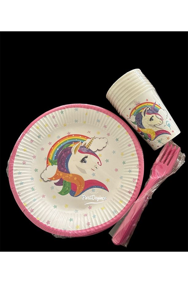 Unicorn Tabak Bardak Çatal Set 8 Kişilik - 1