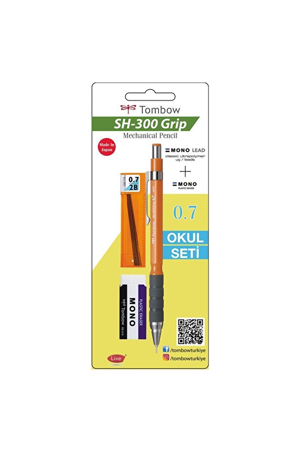 Tombow Sh-300 Grip Set Versatil Kalem 0.7 Turuncu