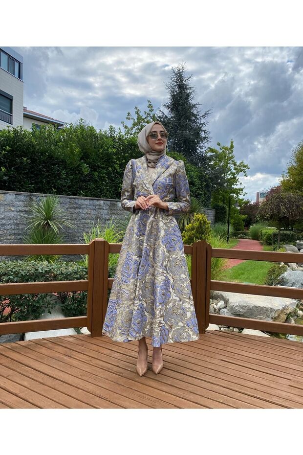 Mavi Gold Brokar Elbise - 1