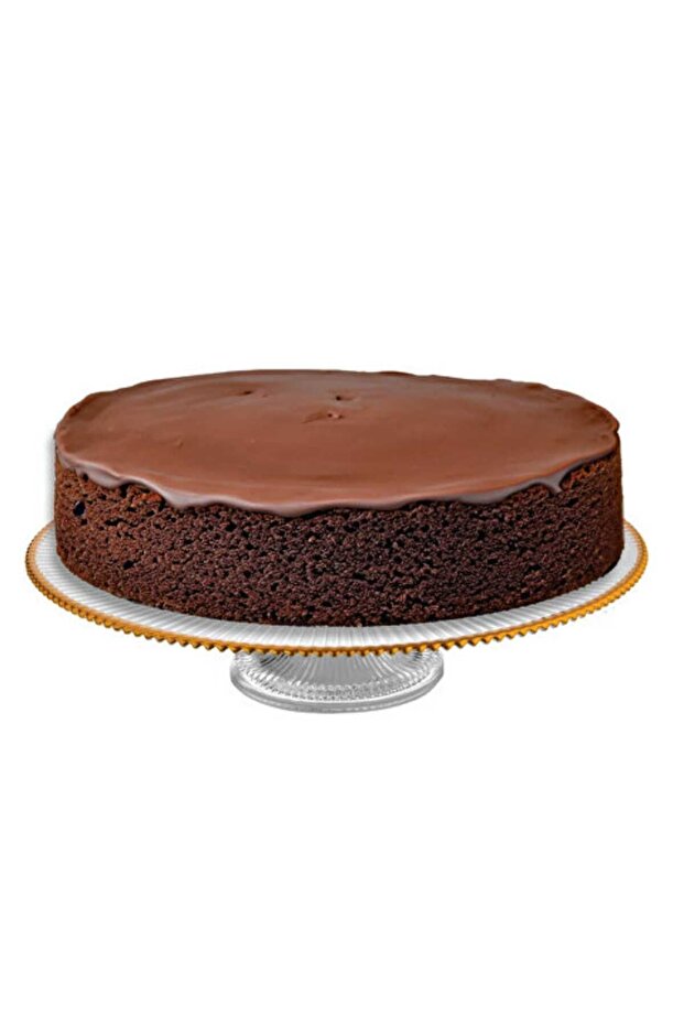 طقم تقديم زجاجي منقوش بالذهب مكون من 3 قطع - 2