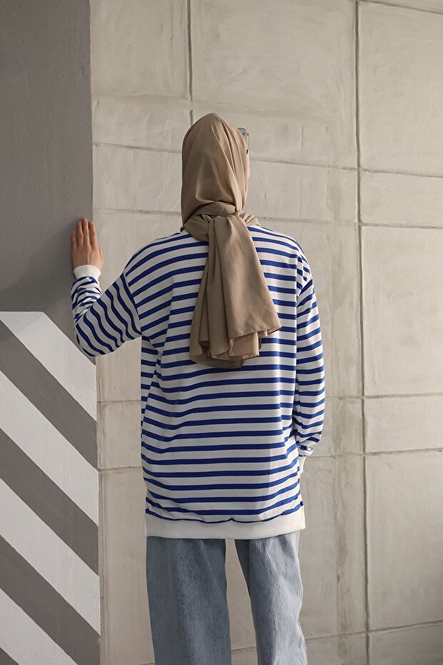 TWO THREAD TESETURES TUNIC STRIPES SWEATSHIRT - 4