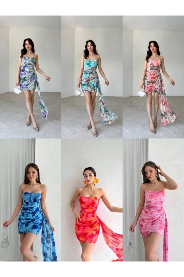 Drapeli, Mini elbise - 2