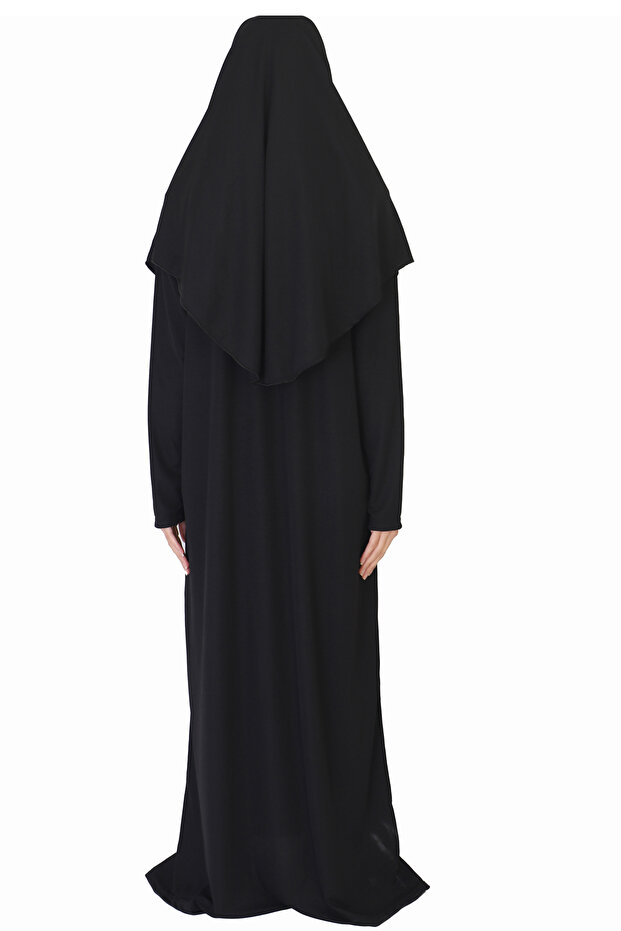 Black Zippered Prayer Dress