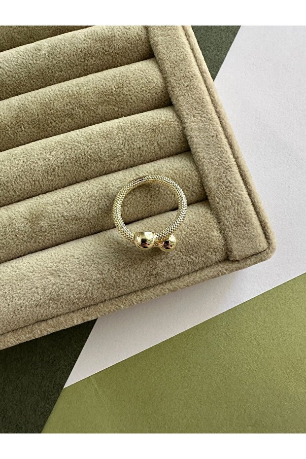 Çift Toplu Gold Yüzük - 2