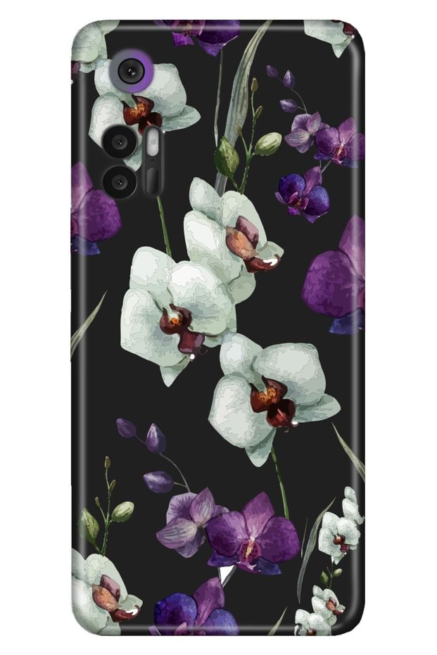 30 - 30 Plus Case Silicone Moderna Illustrated Patterned Orchid Flower