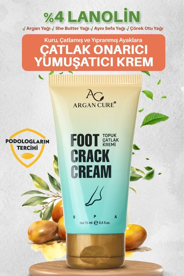 Foot and Heel Crack & Care Cream Repairing Cream Containing 4% Lanolin
