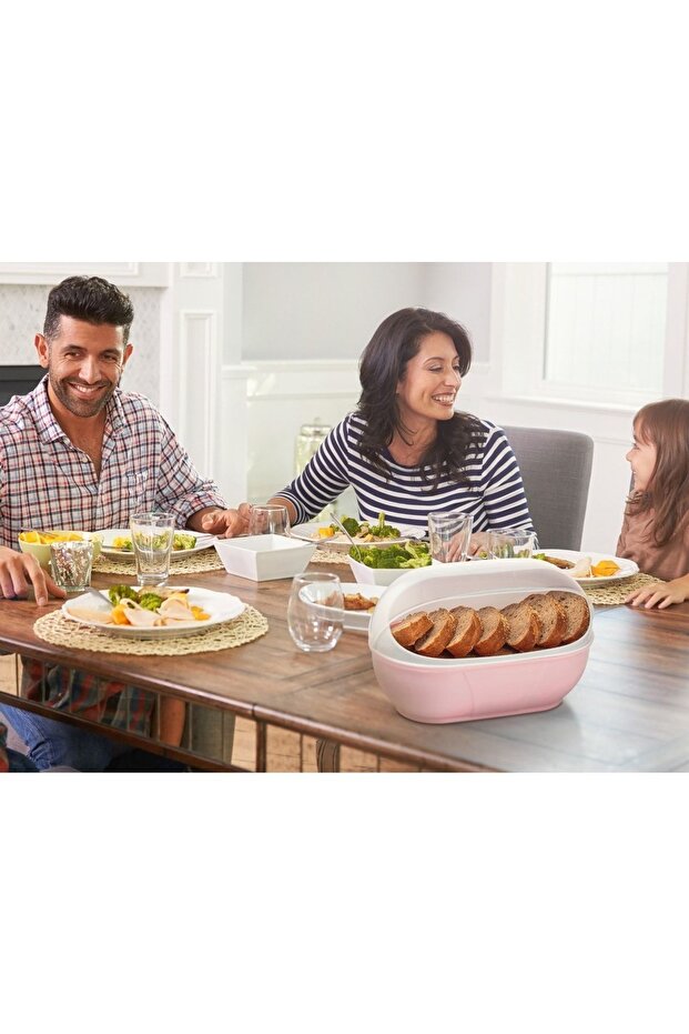 Bread Basket/Bread Box Storage Container with Gray Lid - 2