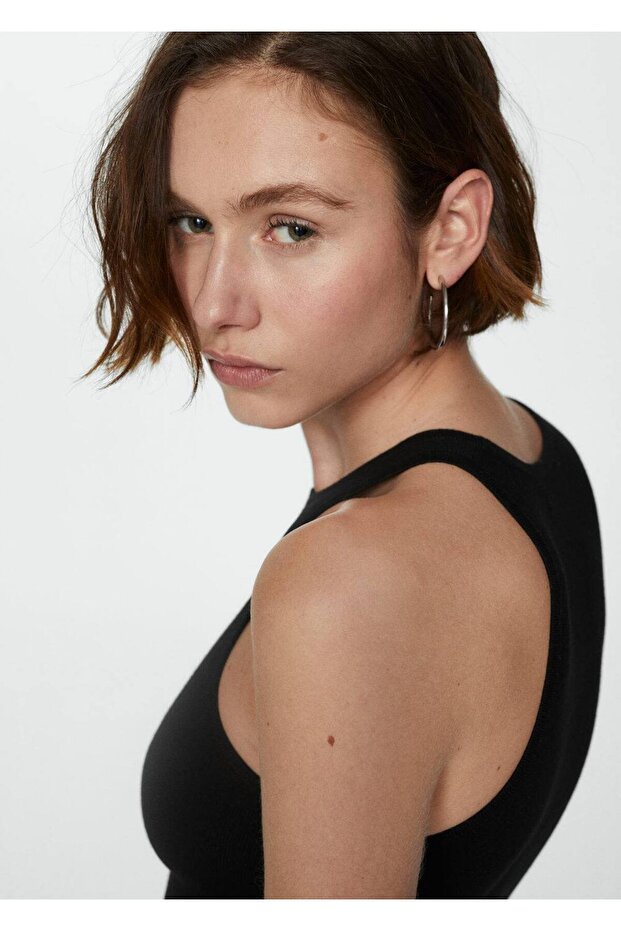 Askılı triko bluz - 5