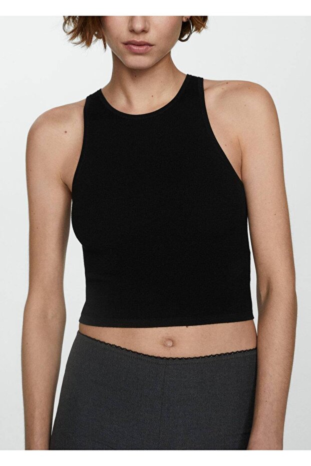 Askılı triko bluz - 7