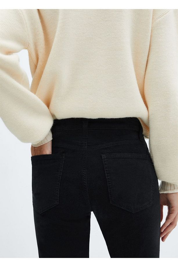 Flare Fitilli Kadife Crop Pantolon - 7