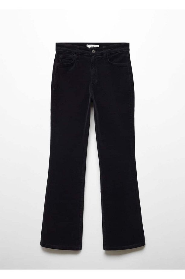 Flare Fitilli Kadife Crop Pantolon - 3