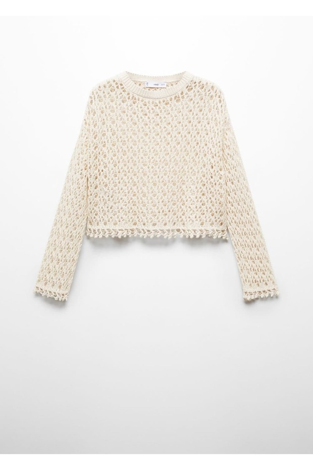 Pamuklu kroşe kazak - 3