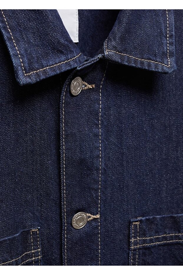 Cepli denim gömlek ceket - 6