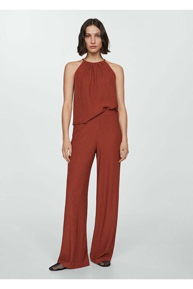 Wideleg dokuma pantolon - 2