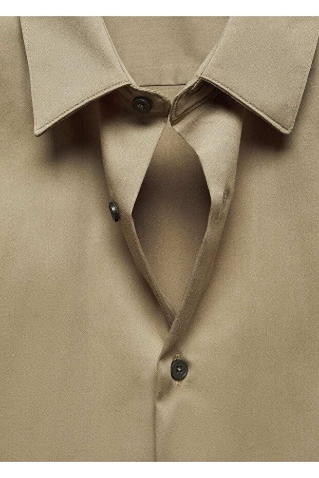 Süper slim fit poplin gömlek - 8