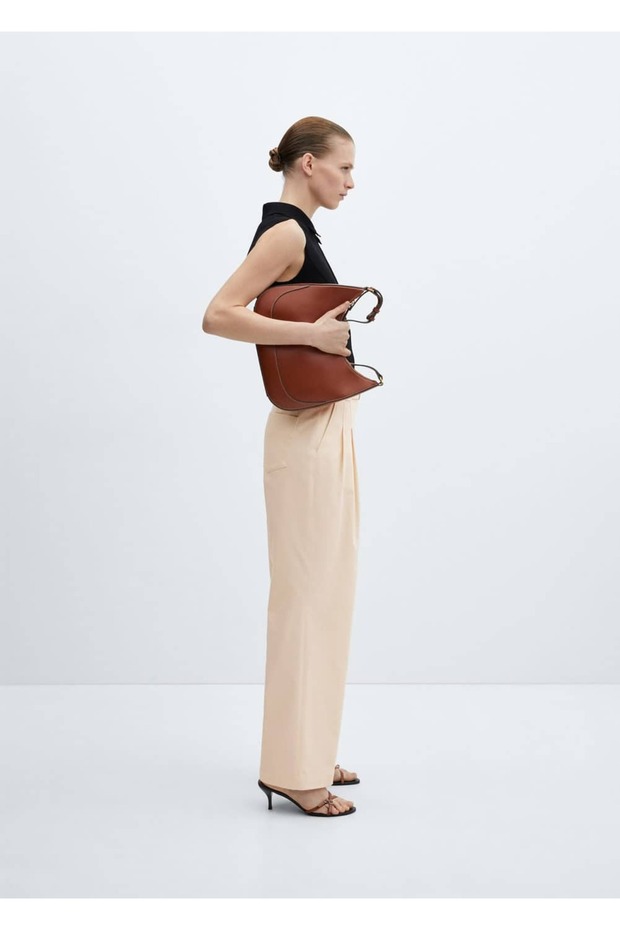 Kemerli pensli pantolon - 7