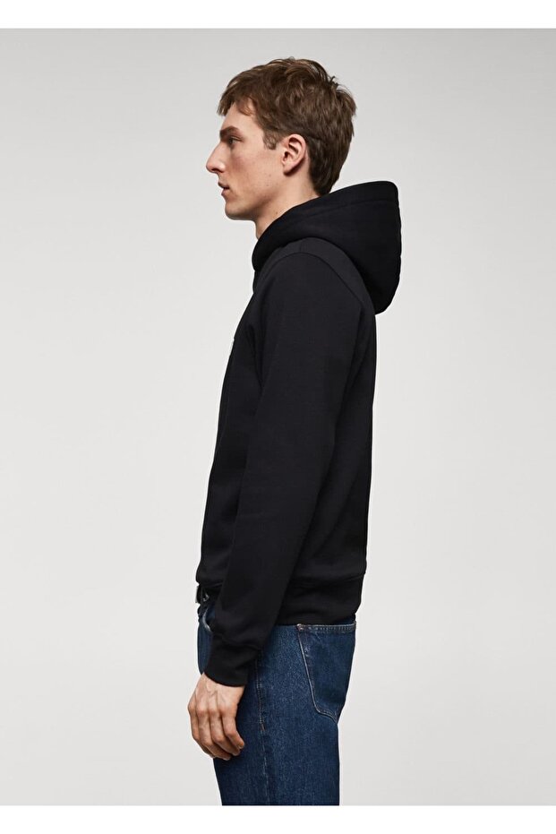 İşlemeli kapüşonlu sweatshirt - 7