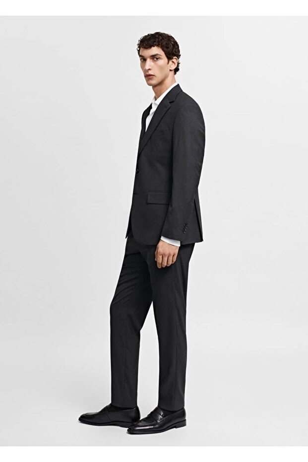 Slim Fit Cold Wool Blazer Jacket - 7