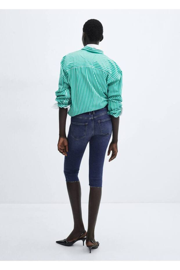 Blugi capri slim fit - 4