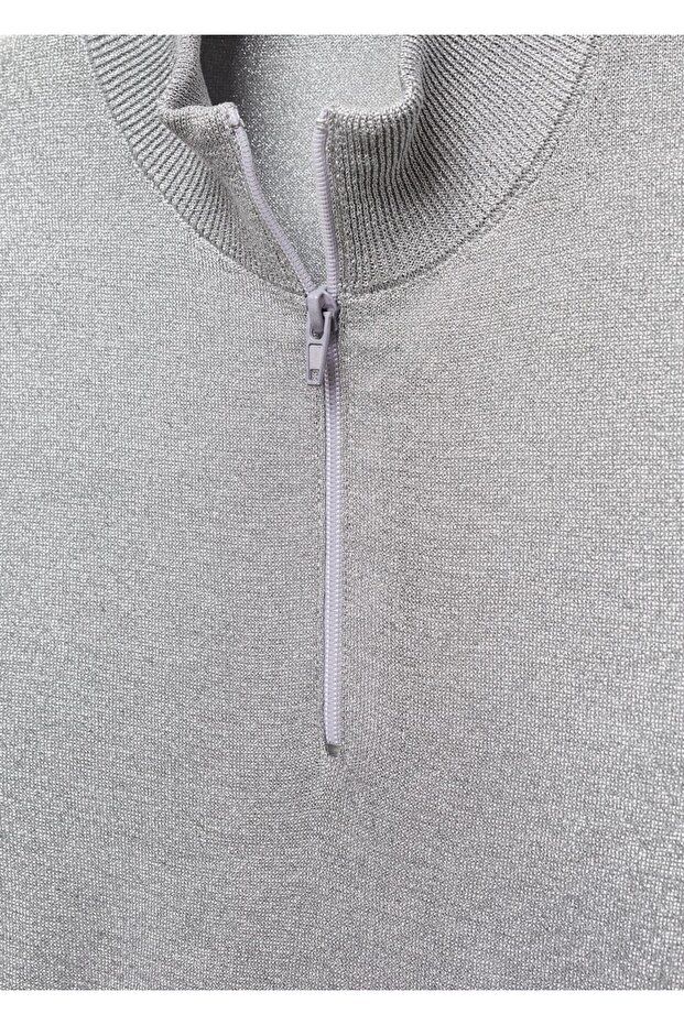 Fermuarlı triko kazak - 6