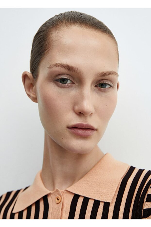 Gestreifter Rollkragenpullover - 5