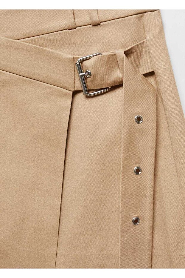 Tokalı Pilili Etek - 5