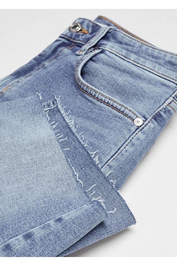 Slim fit kot bermuda şort - 6